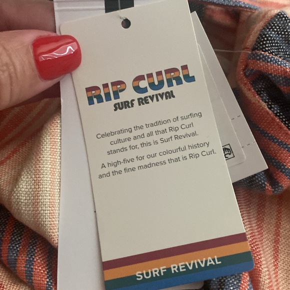 🆕 Rip curl Melting Waves Stripe Cover Up. Size XL. NWT - Picture 7 of 8